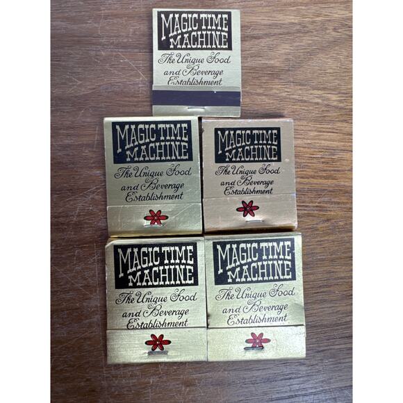 Vintage Magic Time Machine San Antonio Texas Matchbook Lot Unstruck 1980s Austin - Picture 3 of 7